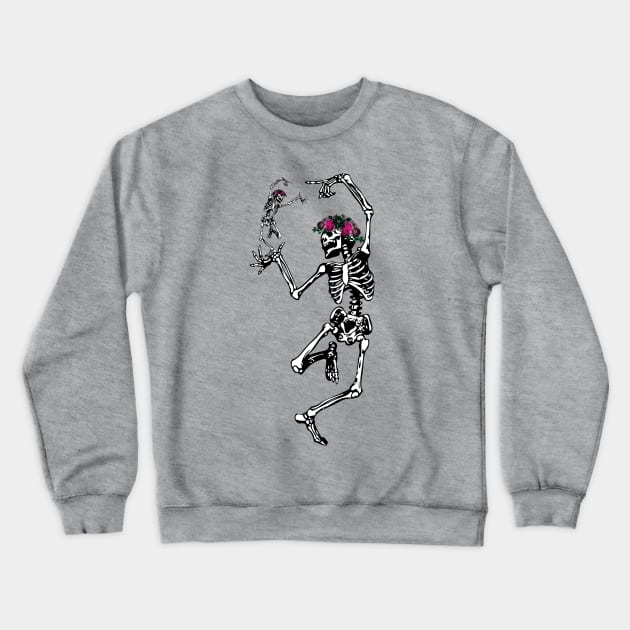 Two Dancing Skeletons Crewneck Sweatshirt by Eclectic At Heart